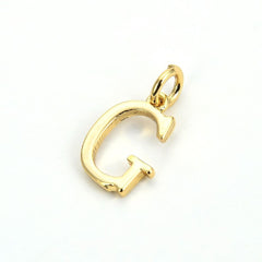 Initial Letter Alphabets Gold Copper Pendant Charm Women