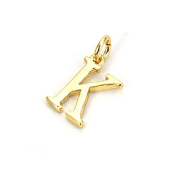 Initial Letter Alphabets Gold Copper Pendant Charm Women