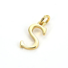 Initial Letter Alphabets Gold Copper Pendant Charm Women