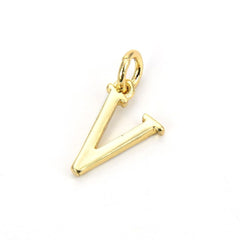 Initial Letter Alphabets Gold Copper Pendant Charm Women