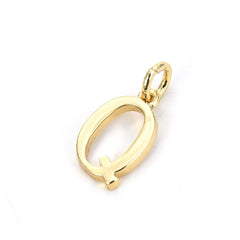 Initial Letter Alphabets Gold Copper Pendant Charm Women