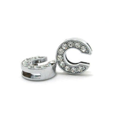 Initial Alphabet All Small Letter Cubic Zirconia Silver Necklace Birthday Gifts For Women Girls