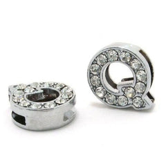 Initial Alphabet All Small Letter Cubic Zirconia Silver Necklace Birthday Gifts For Women Girls