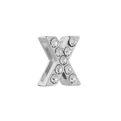 Initial Alphabet All Small Letter Cubic Zirconia Silver Necklace Birthday Gifts For Women Girls