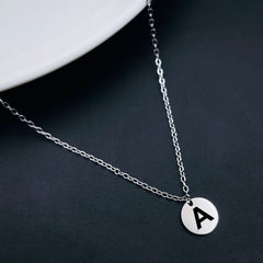 Copper Silver Medallion Charm Necklace Pendant Chain Women