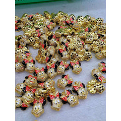 Minnie Mouse Red Cubic Zirconia Copper Pendant Chain For Women