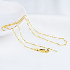 Sky Blue Evil Eye Wire Wrap 18K Gold Anti Tarnish Pendant Chain for Women