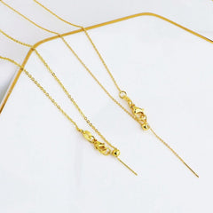 Sky Blue Evil Eye Wire Wrap 18K Gold Anti Tarnish Pendant Chain for Women