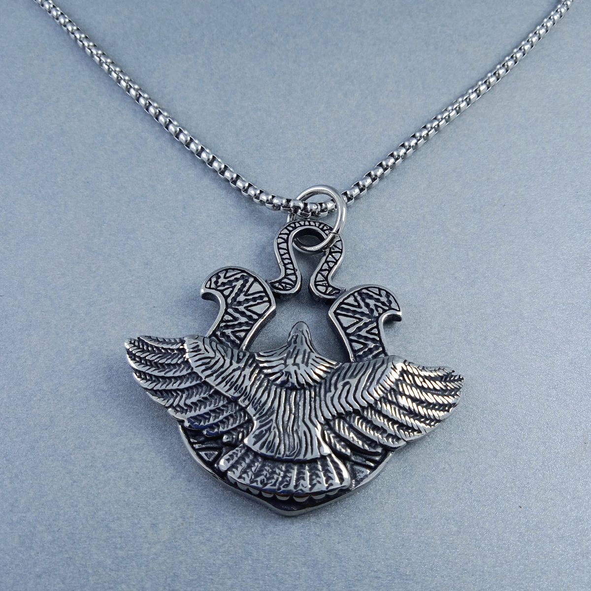 Antique Silver Design Stainless Steel Necklace Pendant Chain