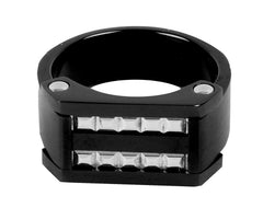 Stylish Surgical Stainless Steel Black Rhodium Wedding Engagement Ring Boys Men