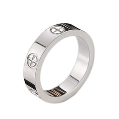 Silver Stainless Steel Band Ring Women Gift