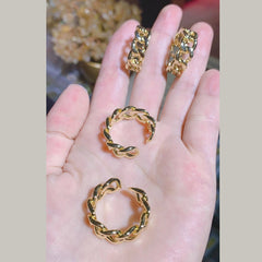 Curb Copper Gold Ring For Women