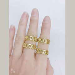 Curb Copper Gold Ring For Women