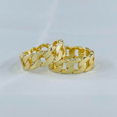 Curb Copper Gold Ring For Women