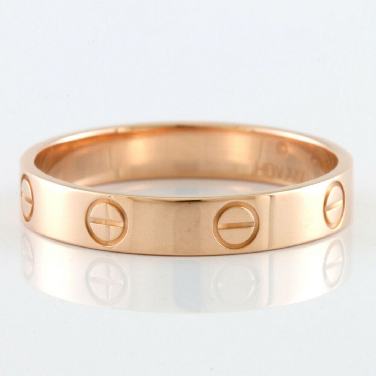 Luxury Screw Stainless Steel Rose Gold Band Ring For Women