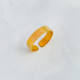 Screw Gold Stainless Steel Adjustable Band Ring For Women