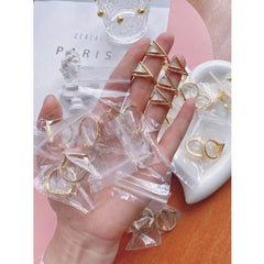 Shell Mother Of Pearl Geometric 18K Gold Copper Free Size Ring Women