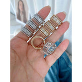 Smart Geometric Baguette 18K Gold Open Back Free Size Ring for Women