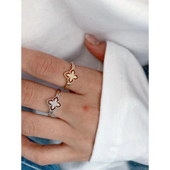 Flower Floral Filigree Cubic Zirconia 18K Gold Cuff Bangle for Women