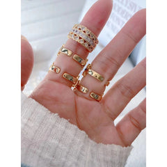 Ruby Pink Love Heart Cubic Zirconia 18K Gold Open Back Ring for Women