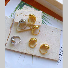 Rainbow Multi 18K Gold Anti Tarnish Cubic Zirconia Adjustable Ring For Women