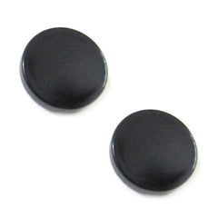 Round 7Mm Black Silver Surgical Stainless Steel Pair Stud Earring Men