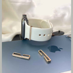 Cubic Zirconia 18K Rose-Gold Anti Tarnish 1 Piece Watch Charm Band For Women