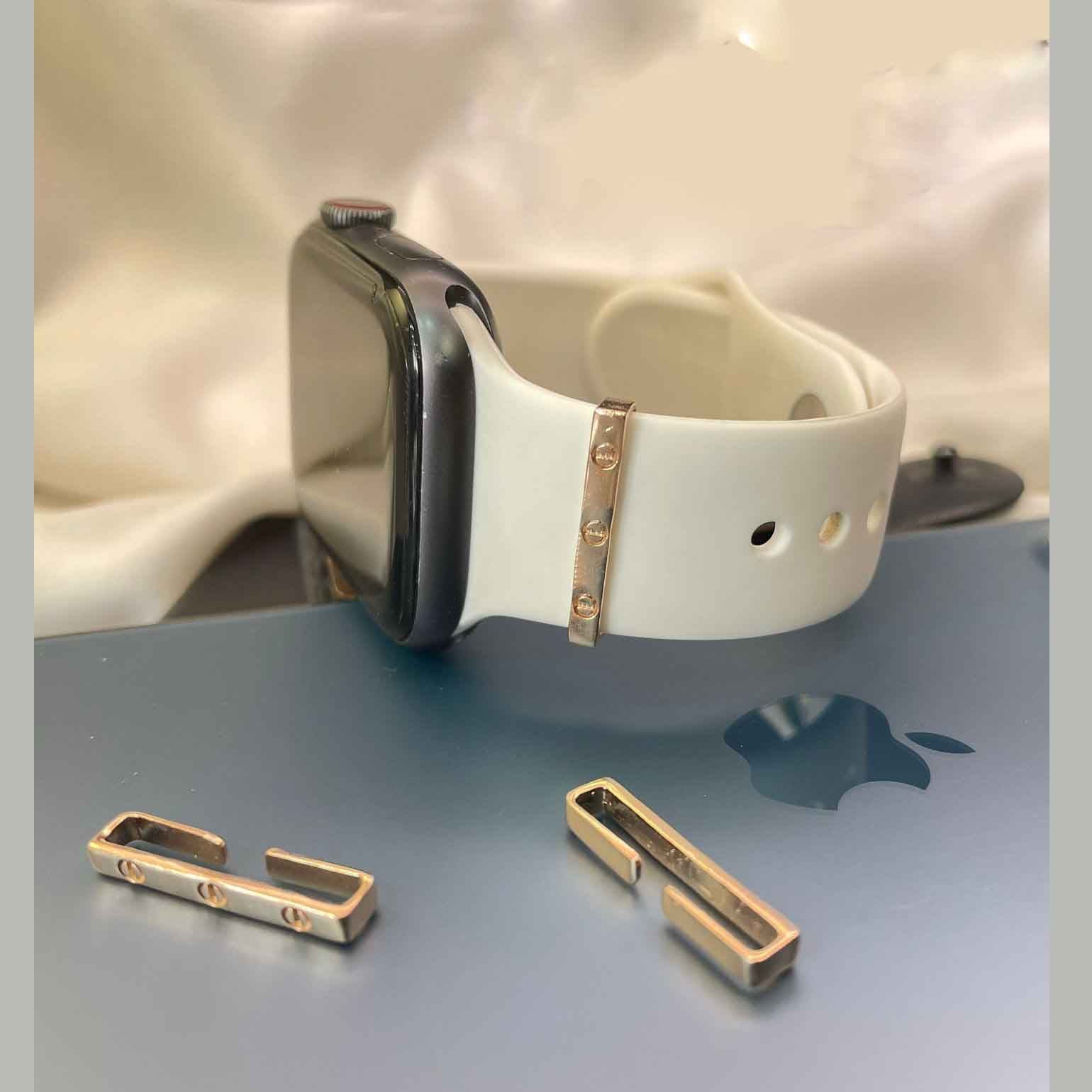 Screw 18K Rose Gold Anti Tarnish 1 Piece Watch Charm Band For Women