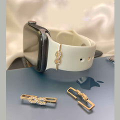 Infinity Cubic Zirconia 18K Rose Gold Anti Tarnish 1 Piece Watch Charm Band For Women