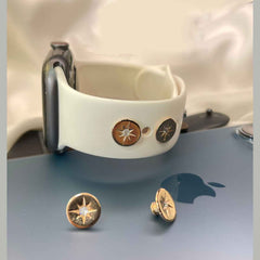 Star Evil Eye Cubic Zirconia 18K Rose Gold Anti Tarnish 1 Piece Watch Charm Band For Women