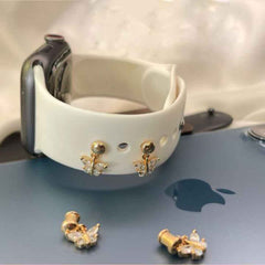 Butterfly Cubic Zirconia 18K Rose Gold Anti Tarnish 1 Piece Watch Charm Band For Women