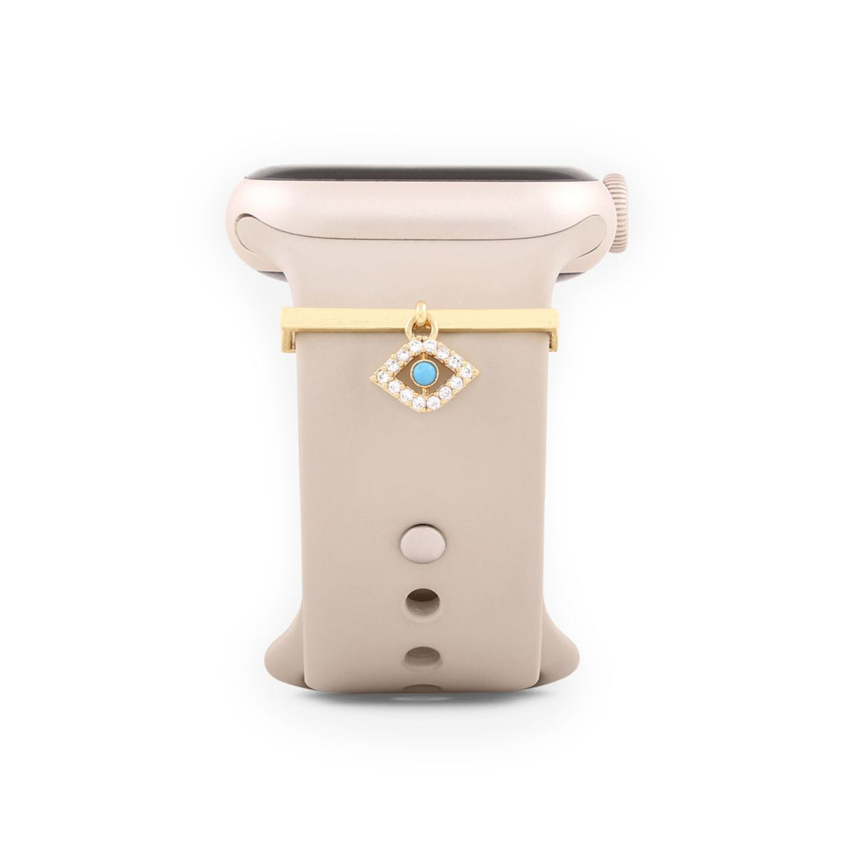 Evil Eye Gold Cubic Zirconia Copper Watch Charm Band For Women