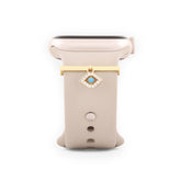 Evil Eye Gold Cubic Zirconia Copper Watch Charm Band For Women