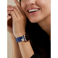 Evil Eye Shape Pendant Decorative Ring Loops Gold Cubic Zirconia Copper Watch Charm Band For Women