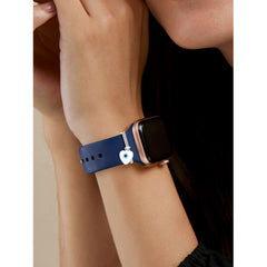 Evil Eye Hamsa Hand Shape Pendant Decorative Ring Loops Copper Mother Of Pearl Gold Watch Charm Band For Women