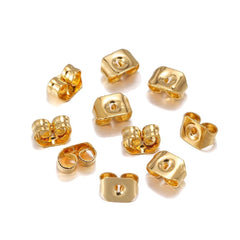 Gold Brass Earring Back Hook Accessories For Women (Pack Of12)