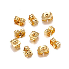 Gold Brass Earring Back Hook Accessories For Women (Pack Of12)