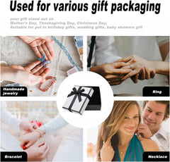 White Black Readymade Rectangle Gift Box 9 cm x 7 cm