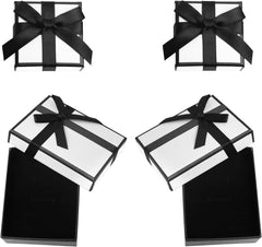 White Black Readymade Rectangle Gift Box 9 cm x 7 cm