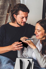 White Black Readymade Rectangle Gift Box 9 cm x 7 cm