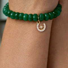 Brass 18k Horseshoe Starburst Embllishment Bracelet For Women