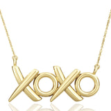 Brass 18k Rose Gold Xoxo Chain Pendant For Women
