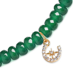 Brass 18k Horseshoe Starburst Embllishment Bracelet For Women