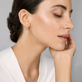 Brass 18k Rose Gold Oval Shape Crystal Clip On Earring Pair For Women