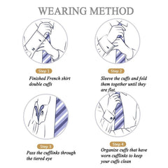 Ribbon Blue Bow Stripe Cufflinks In Box Group2