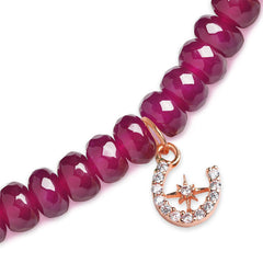 Brass 18k Horseshoe Starburst Embllishment Bracelet For Women