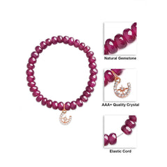 Brass 18k Horseshoe Starburst Embllishment Bracelet For Women