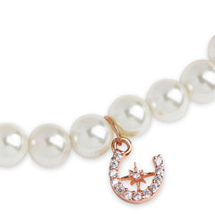 Brass 18k Horseshoe Starburst Embllishment Bracelet For Women