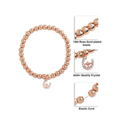 Brass 18k Horseshoe Starburst Embllishment Bracelet For Women