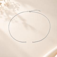 Silver Stainless Steel Box Chain Necklace For Men 18" Inch